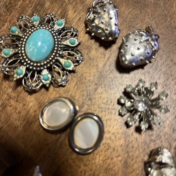Vintage Silver Tone and Turquoise Jewelry Lot - Picture 3 of 6